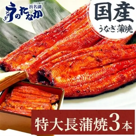 浜名湖・うなぎのたなかの長蒲焼3本セット!ふっくら柔らか♪国産うなぎ長蒲焼※合計540g程度_鰻 国産 ギフト_【配送不可地域：離島】【1417629】