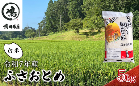 最短出荷 2日から7日以内に発送 令和7年 ふさおとめ　白米　5kg 【 お米 精米 大粒 粘り気 ファン 】 千葉県 