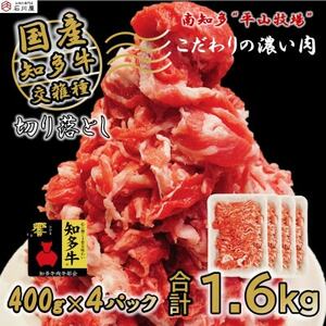 牛肉 切り落とし 400g×4P 計 1.6kg (10人前) 知多牛 響 国産 冷凍 小分け パック 牛肉 切り落とし にく 和牛 牛