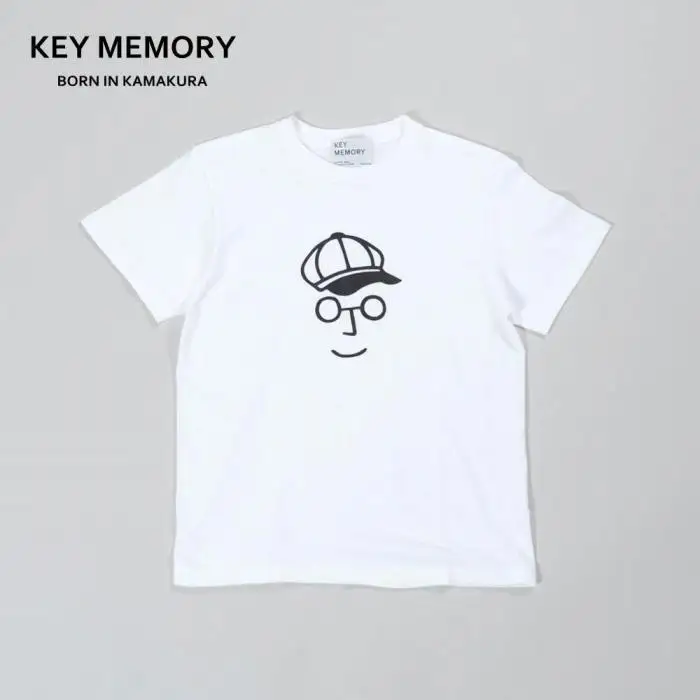 《0》【KEYMEMORY 鎌倉】キャスケットイラストTシャツ WHITE