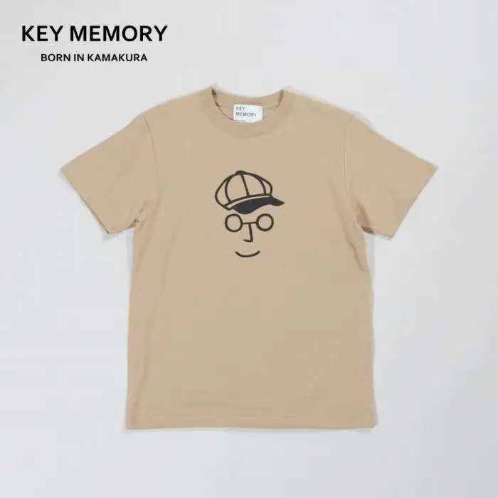《0》【KEYMEMORY 鎌倉】キャスケットイラストTシャツ BEIGE