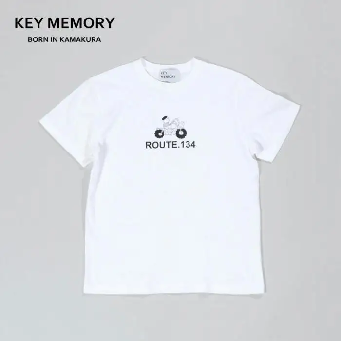 《1》【KEYMEMORY 鎌倉】ルート134イラストTシャツ WHITE