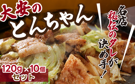 【大安のとんちゃん】10個セット 120g×10袋（計1200g）【90-3】