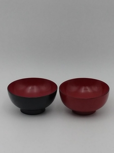 川連漆器 4寸夫婦汁椀 漆器 漆器 【(株)阿部健吉商店】[B5-5302]