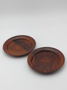 川連漆器 パン皿摺り漆2枚組 漆器 漆器 【(株)阿部健吉商店】[H5302]