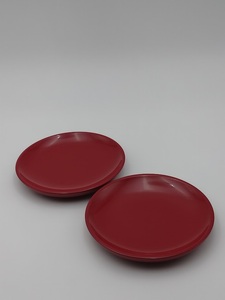川連漆器 18cm皿2枚組 漆器 漆器 【(株)阿部健吉商店】[H5303]