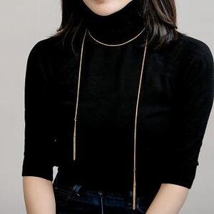 使い方はあなた次第！全長 約123cm スーパーロングネックレス アンティークゴールドカラー STN558003Y ネックレス