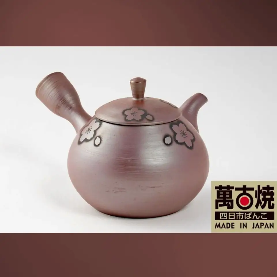 未使用品萬古焼　天王寺印花急須　一休作 fme-product-Kyusu-Banko-Gold-