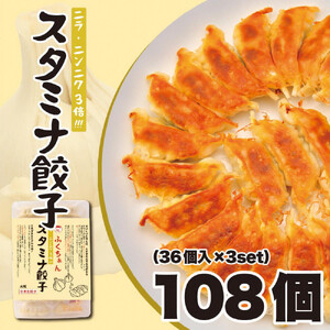 【大阪名物】大阪ふくちぁんスタミナ餃子 冷凍生餃子 108個 ［36個入×3セット］