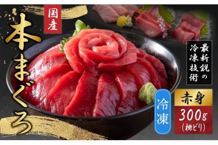 本まぐろ 赤身 300g お刺身やまぐろ丼に [A-107004]