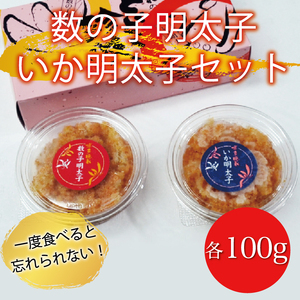【ふるさと納税】数の子明太子＆いか明太子 セット 各100g とくとく珍味 辛子明太子使用 [a8214] 株式会社マル五 ※配送不可：離島【返礼品】添田町 ふるさと納税