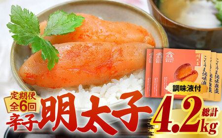 【全6回定期便】庄屋 こくうま 博多 辛子明太子 140g×5箱 セット ‐福岡県の魚市場仲買が選ぶ量産できない味わい‐ 明太子 めんたい 明太 [ABCJ049] 