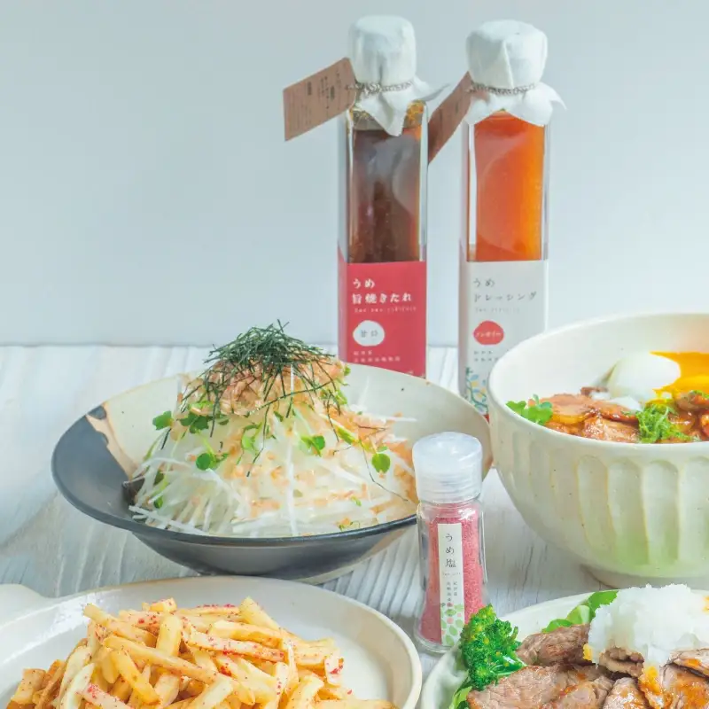 うめ旨焼きたれ・うめドレッシング・うめ塩セット / 田辺市 紀州南高梅 南高梅 梅干し 梅干 梅 うめ 健康 うめドレッシング ドレッシング 梅塩 たれ 焼きたれ うめ塩 セット 詰合せ【isg028-2】