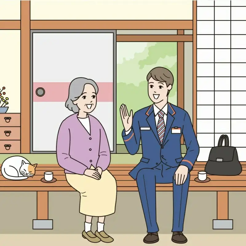 郵便局のみまもりサービス　６ヵ月間の利用  / みまもり訪問サービス 6か月 田辺市 家族 両親 健康 安否確認 見守り 高齢者 安心 代行 お年寄り 故郷 和歌山県【jpk001】