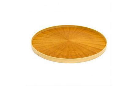 Round Rays Tray L ケヤキ Zelkowa  ｜トレー プレート お皿 皿 食器 インテリア