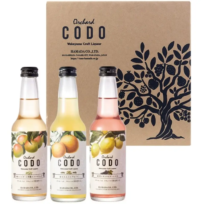 Orchard CODO 3本ギフトセット　人気のクラフトリキュール詰め合わせ　セット1 / 田辺市 梅干し 梅干 梅 うめ 酒 レモン みかん 夏みかん 本格梅酒 選べる 飲み比べ ギフト 贈答品【isg025-1-2】