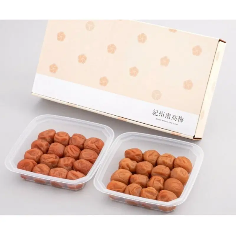 紀州梅干 詰合せセット　かつお梅・真の極 　350g×２ / 田辺市 紀州南高梅 南高梅 梅干し 梅干 梅 うめ 肉厚 お米 おにぎり 焼酎 梅酒 健康  食べ比べ 選べる 【ske018-6-2】