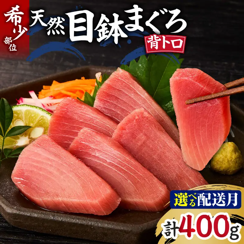 ＜選べる配送月＞ ＜ 希少部位 ＞ 目鉢鮪 の 背トロ お刺身 セット M005-054 冷凍 マグロ