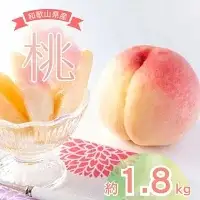  【先行予約受付】和歌山県産の美味しい 桃 約1.8kg(5～8玉) /もも 果物 フルーツ 和歌山県 ※6月中旬頃～8月上旬頃順次発送予定 ※離島への配送不可 【mat501-r-1d8】