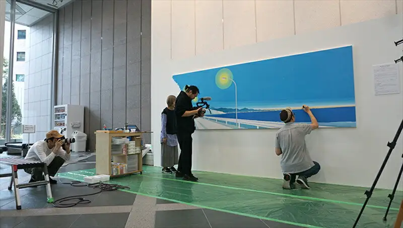 壁掛け壁画　小田原の風景など　大型オリジナルアート　壁のサイズに合わせたキャンバス作品　4メートル程度まで　海　山　空 アート アート