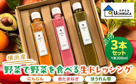＜横浜産＞野菜を野菜で食べる生ドレッシング　3本セット AAE0001