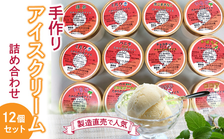 製造直売で人気の手作りアイスクリーム12個セット