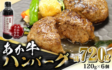 あか牛 100％ハンバーグ セット 120g×6個【有限会社 三協畜産】 国産 赤身 赤牛 褐牛 あかうし 褐毛和種   [ZEB003]