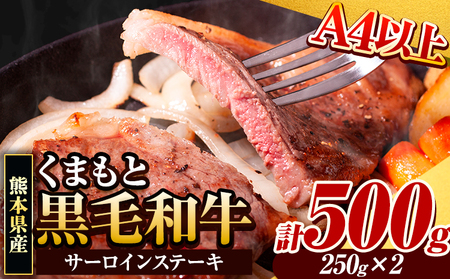 くまもと 黒毛和牛 サーロインステーキ 500g 黒毛和牛