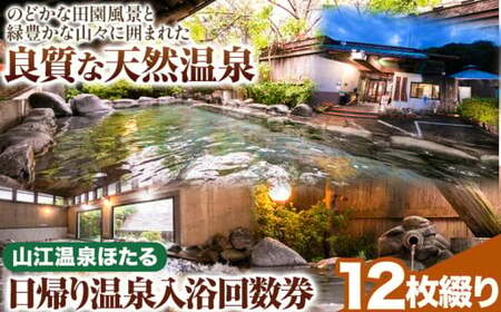 日帰り温泉入浴回数券 12枚綴り 山江温泉ほたる 《30日以内に出荷予定(土日祝除く)》 熊本県 球磨郡 山江村 温泉 入浴券 送料無料
