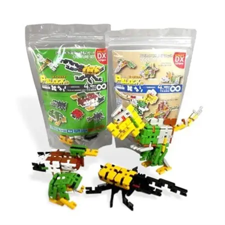 PBLOCK(ピーブロック)恐竜セットDX + PBLOCK(ピーブロック)昆虫・いきものセットDX_雑貨・日用品 おもちゃ・ぬいぐるみ  _【1208438】