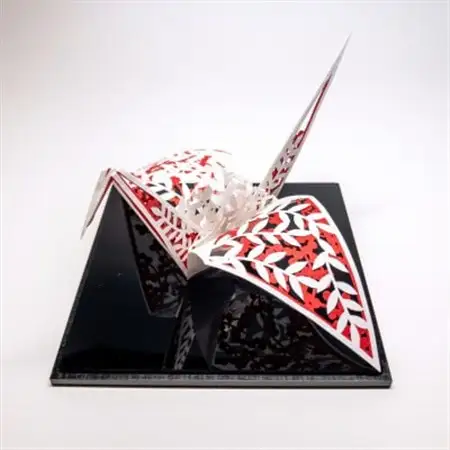 立体切り絵:折り鶴～四季シリーズ・冬_雑貨     雑貨・日用品  家具・インテリア _【1414918】