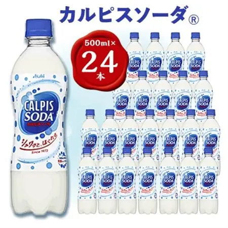 アサヒ飲料 19カルピスソーダPET500 アサヒ カルピス カルピスソーダ ペットボトル 500ml×24本 : 食品&酒