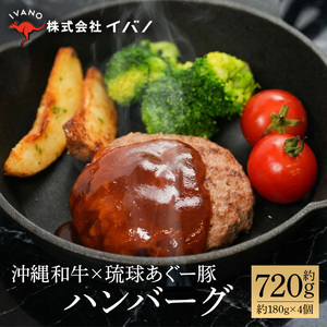 ハンバーグ 沖縄和牛 琉球あぐー豚 720g ( 180g × 4個 )　｜あぐー　ハンバーグ