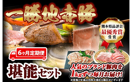 熊本県 球磨村 【6カ月定期便】一勝地赤豚 しゃぶしゃぶ・焼肉 堪能定期便 FKP9-421