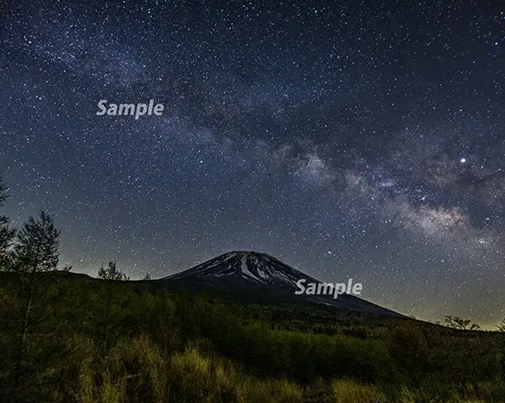 富士山フォトパネル（星空） NSF004