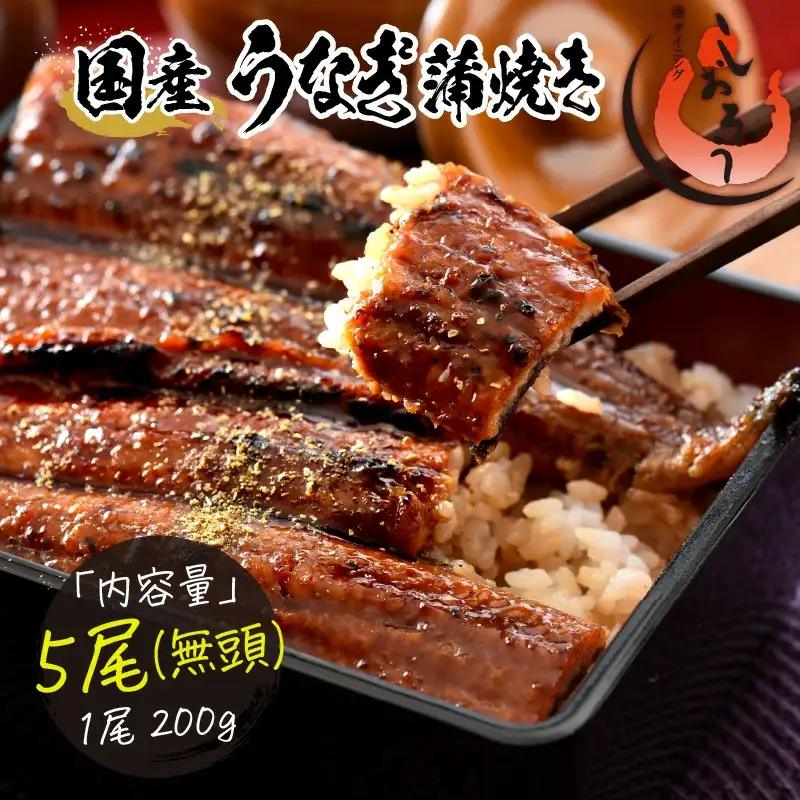 [053-c003] うなぎ 蒲焼き 約200g × 5尾