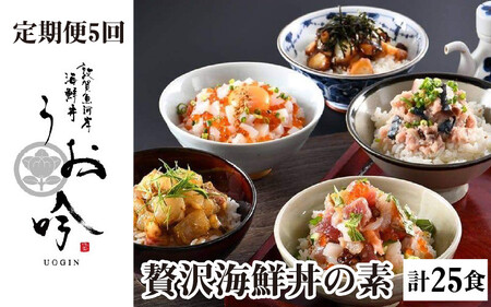 【定期便5ヶ月】「贅沢海鮮丼の素」(計25食) [047-j001] 