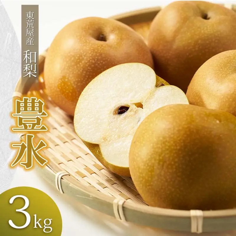 【令和8年産先行予約】 東荒屋産 　豊水　(和梨)　3kg 　山形県鶴岡市　鶴岡中央青果　| 梨 ナシ 果物 くだもの フルーツ 旬 期間限定 3キロ 甘い みずみずしい おすすめ 人気 お取り寄せ 返礼品