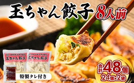 8-3 玉ちゃん餃子8人前（24個×2袋) ぎょうざ ギョーザ おつまみ おかず 惣菜 ※着日指定不可
