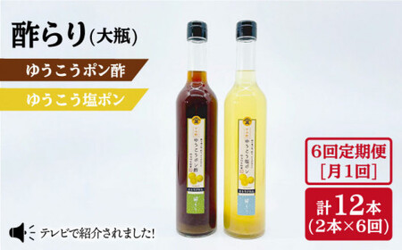 【6回定期便】酢らりゆうこうポン酢＆塩ポン 総計12本＜川添酢造＞ [CDN039] 果実酢 ポン酢