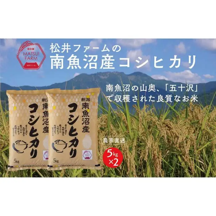 【令和8年産新米予約】南魚沼産コシヒカリ（10kg)【銘柄米 ブランド米 精米 こしひかり コシヒカリ 魚沼産 新潟米 産地直送 お米 米 こめ コメ ご飯 御飯 ごはん】【2026年10月上旬より1ヶ月以内に順次発送予定】