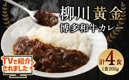 【TVで話題】柳川黄金博多和牛カレー （4箱） カレー レトルト