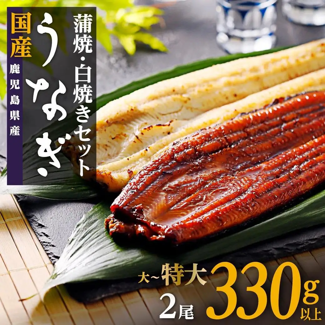 鹿児島県産 うなぎ 長蒲焼  白焼き・蒲焼 セット 合計2尾（約100g×6尾）｜白焼き