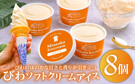 びわソフトクリームアイス8個セット mi0010-0009