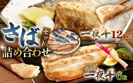 さば詰合せセット（一夜干し4切240g×３P・骨抜き一汐干3枚240g×2P） mi0050-0002