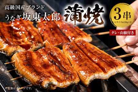 のし対応可能 国産うなぎ 「坂東太郎使用」 蒲焼 3串 大サイズ 130g前後×3串 mi0058-0001 千葉県南房総市 大きい 冷凍 備長炭焼き 惣菜 お取り寄せグルメ 土用の丑の日