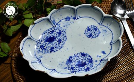 有田焼 染付唐草のパスタ・カレー皿 No.2【ARITAYAKI-STORE】 A35-224