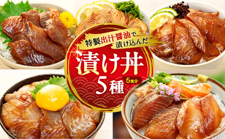 特製出汁醤油で漬け込んだ漬け丼5種セット5食分(各90g)