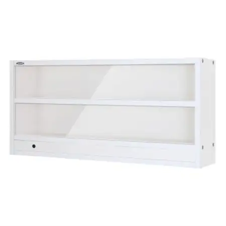 LED付きコレクションケース ロータイプ (ホワイト)　JCR-8317LW_ケース コレクションケース ロータイプ 家具 人気 おすすめ 送料無料 贈答 ギフト LED付 薄型 ワイド_【1414190】