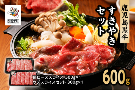  鹿児島黒牛すきやきセット（600g） D-101【種子屋久農業協同組合】